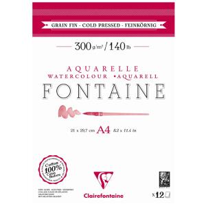 Aquarellblock FONTAINE, feinkörnig, DIN A3 Clairefontaine 975950C (3329689759502)