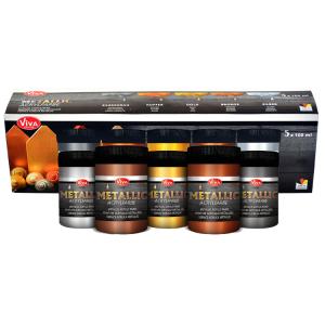ViVA DECOR Acrylfarben-Set 'Metallic', 5-teilig Viva Decor 800188900 (4042972159917)