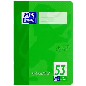 Vokabelheft 'TOUCH', DIN A5, 2 Spalten, grün Oxford 400115095 (4006144012776)