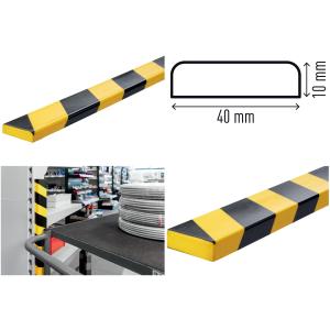 Flächenschutzprofil S10 40x10 mm 1 m selbstklebend DURABLE 1107 130 (4005546735719)