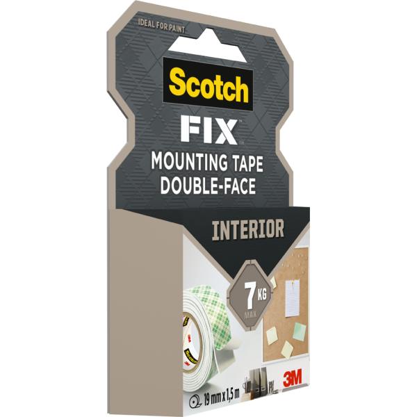 3M -Fix doppelseitiges Montageklebeband, 19 mm x 1, 5 m Scotch 4496G-1915-P (4046719732203)