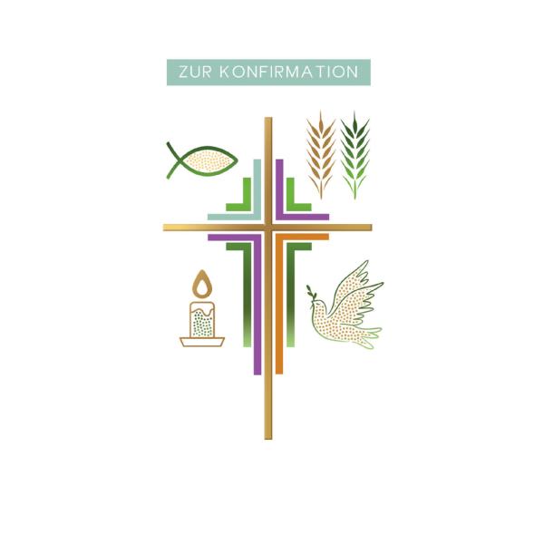 Konfirmationskarte 'Kreuz' CACTUS 11-18698 (4262471379153)