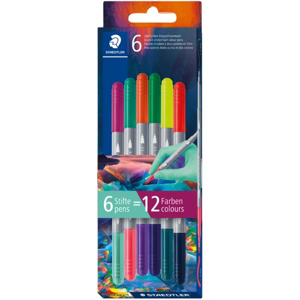 Doppelfasermaler Edition 1, 6er Kartonetui STAEDTLER 3280C6E2-1 (4007817165690)