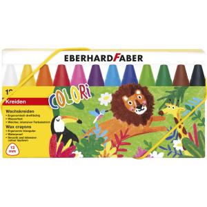 Dreikant-Wachsmalkreide COLORI, 12er Kartonbox EBERHARD FABER 524010 (4087205240109)