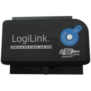 USB 3.0 - IDE & SATA Adapter mit OTB-Funktion LogiLink AU0028A (4052792030198)