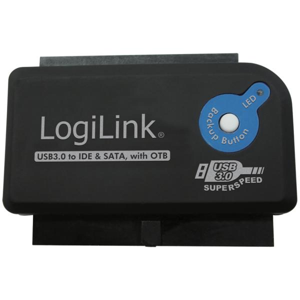 USB 3.0 - IDE & SATA Adapter mit OTB-Funktion LogiLink AU0028A (4052792030198)