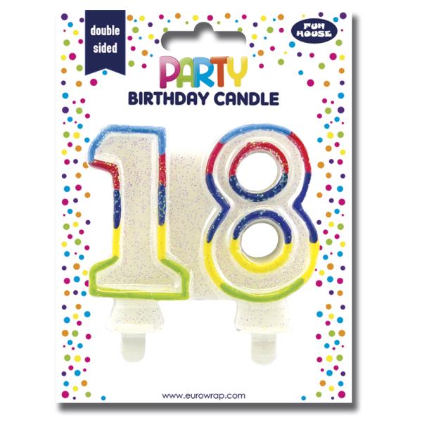 Zahlenkerze 'Glitter', Ziffer: 30 Clairefontaine 6834-30C (5033601866527)