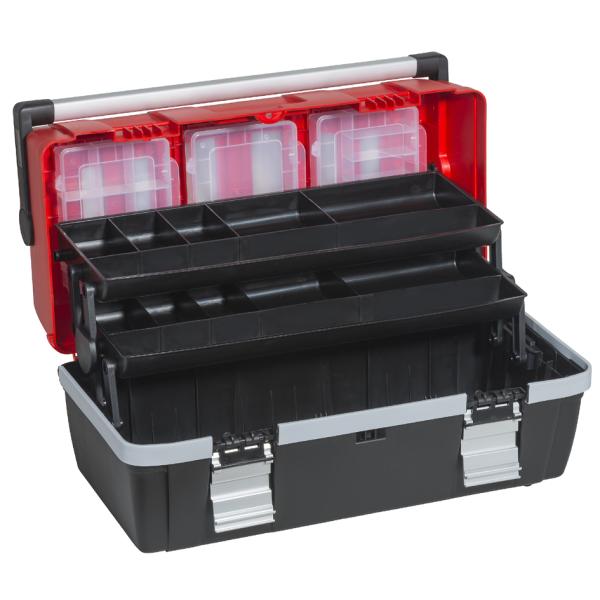 Werkzeugkoffer McPlus Alu >C< 22, PP, rot/ schwarz allit 457021 (4005187570212)