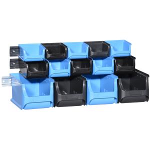 Sichtlagerkasten-Set ProfiPlus 1+2+3/ 17, blau/ schwarz allit 457135 (4005187571356)