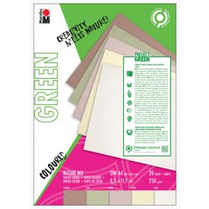 Green Malblock Nature Mix, DIN A4, Naturtöne sortiert Marabu 1612000000600 (4007751902764)