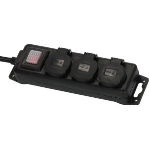 Outdoor-Steckdosenleiste, 3-fach, IP44, schwarz brennenstuhl 1159950013 (4007123684328)