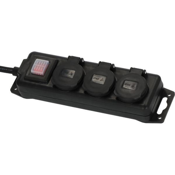 Outdoor-Steckdosenleiste, 3-fach, IP44, schwarz brennenstuhl 1159950013 (4007123684328)