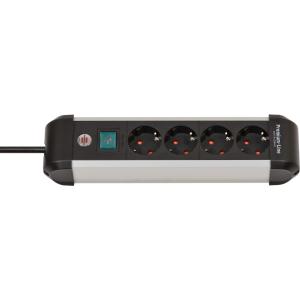 Steckdosenleiste Premium ALU-Line+Schalter 4-fach schwarz BRENNENSTUHL 1391030400 (4007123677375)