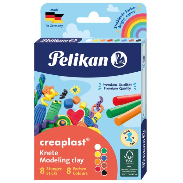 Kinderknete creaplast 8 Farben sortiert Faltschachtel PELIKAN 300007894 (4012700606037)
