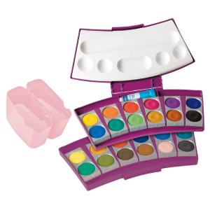 Deckfarbkasten ProColor 735, 24 Farben, beere/ rosa Pelikan 300008243 (4012700701213)