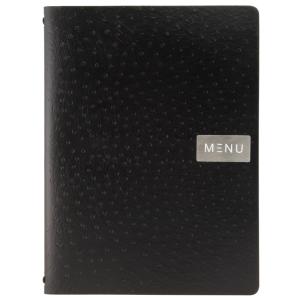 Speisekarten-Mappe EGO, DIN A4, aus Leder, schwarz Securit MC-LRA4-EGBL (8719075284070)