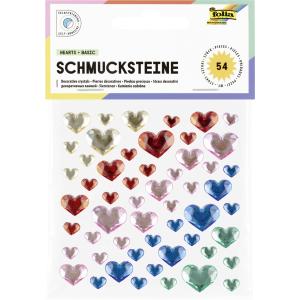 Schmucksteine HEARTS PASTEL, selbstklebend folia 12312 (4001868144017)