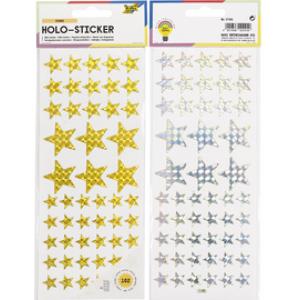 Holographie-Sticker 'Sterne', gold und silber folia 17103 (4001868002249)