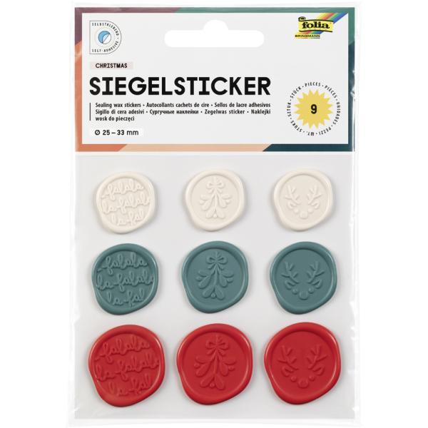 Siegel-Sticker CHRISTMAS, Größen und Farben sortiert folia 18603 (4001868142853)