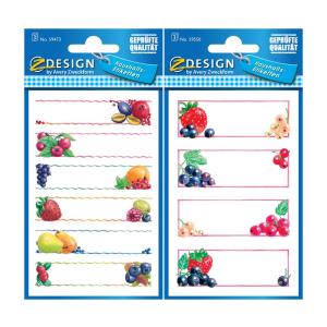 ZDesign HOME Haushalts-Etiketten 'Obst Rahmen', ablösbar 59652 (4004182596524)