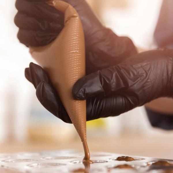 HDPE-Spritzbeutel, geprägt, (L)460 mm, transparent HYGONORM 32231 (4015544727463)