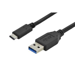 USB 3.0 Anschlusskabel, USB-C - USB-A, 1, 0 m DIGITUS AK-300136-010-S (4016032368731)