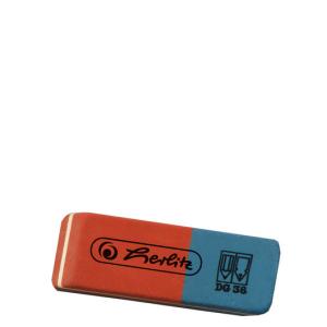 Naturkautschuk-Radierer, Farbe: blau/ rot herlitz 300010431 (4008118685702)