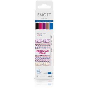 Fineliner EMOTT, 5er Set 'Peruvian Folk' uni-ball PEMSY/5 18 (3701614900225)