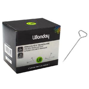 Stecknadel mit dreieckigem Kopf, vernickelt Wonday FFI010073 (3701254708649)