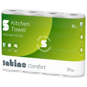 Küchenrolle Comfort, 3-lagig, hochweiß satino by wepa 177110 (4000735356317)