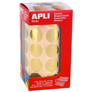 Sticker 'Rund', auf Rolle, silber APLI kids 11633 (8410782116332)