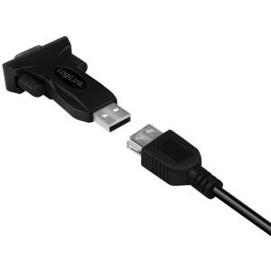 USB 2.0 - RS232 Adapter mit Verlängerungskabel LogiLink AU0002F (4052792067682)