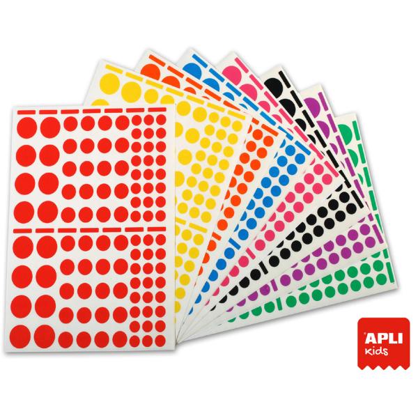 Sticker 'Rund', auf Bogen, Großverpackung APLI kids 119270 (3270241192704)