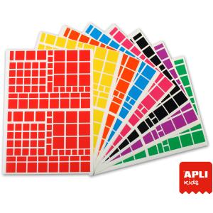 Sticker 'Quadrat', auf Bogen, Großverpackung APLI kids 119271 (3270241192711)