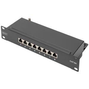 10' Patch Panel Kat.6A, Klasse E, geschirmt, schwarz DIGITUS DN-91608S-EA (4016032473145)