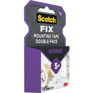 3M -Fix Spiegel-Montageklebeband, 19 mm x 1, 5 m, weiß Scotch 4496W-1519-P (4046719732289)
