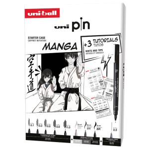 MANGA-Starterset uni pin, 9er Koffer uni-ball PIN 8P Set No.1 (3701614900010)