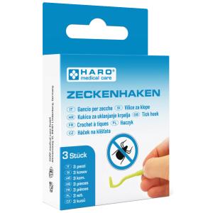 Zeckenhaken, aus ABS, grün, 3er Set HARO 10168 (4062191101689)