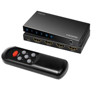 4K/ 60Hz HDMI Switch, 3-fach, schwarz LogiLink HD0062 (4052792074796)
