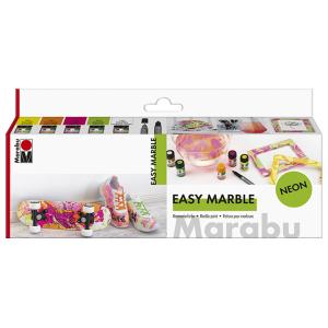 Marmorierfarbe 'easy marble', Set NEON Marabu 1305000000080 (4007751829542)