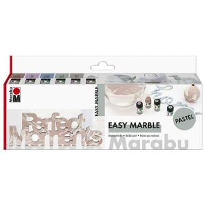 Marmorierfarbe 'easy marble', Set PASTELL Marabu 1305000000081 (4007751829580)