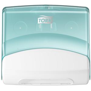 TORK Einzeltuchspender für Reinigungstücher, türkis/ weiß tork 654000 (7322540430349)