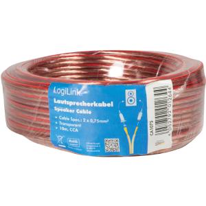 Lautsprecherkabel, 2 x 1, 50 qmm, 100 m LogiLink CA1082 (4052792012996)