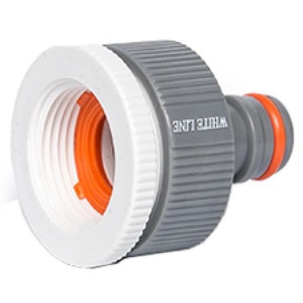 Hahnstück WHITE LINE, 1/ 2' + 3/ 4', grau/ weiß Bradas WL-2198 (5904182442854)