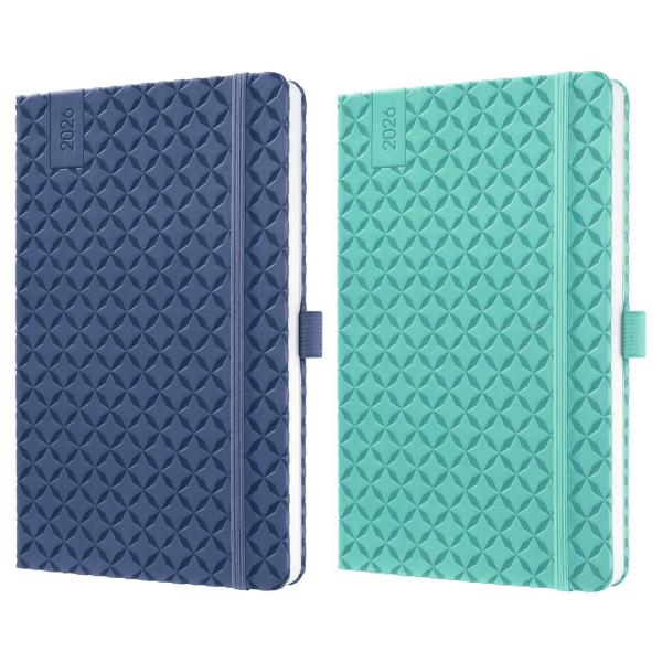 Buchkalender Jolie Flair 2026, Kunstleder, A5, rosa sigel J6111 (4004360775871)