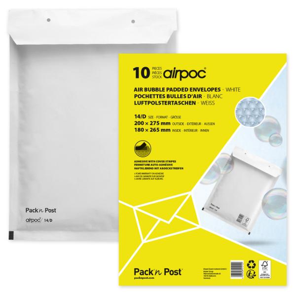 Luftpolster-Versandtaschen, Typ 20/ K, weiß, 44 g MAILmedia 30002579 (4003928412203)