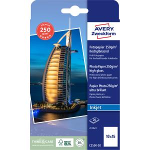Inkjet Fotopapier PREMIUM, 10 x 15 cm, weiß AVERY Zweckform C2570-20 (4004182064306)