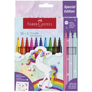 FABER-CASTELL Fasermaler Einhorn, 10+3 Kartonetui Faber-Castell 554213 (4005405542137)