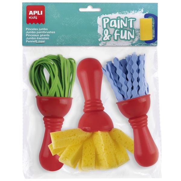 APLI Kids Maxi-Pinselset PAINT & FUN, 3-teilig APLI kids 19414 (8410782194149)