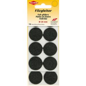 Filzgleiter, Durchmesser: 35 mm, schwarz KLEIBER 52001 (4009691520015)